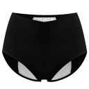 Chiloți menstruali cu talie înaltă Bumbac elastan Uni absorbant lenjerie intimă Reutilizabili confortabili chiloți menstruali 8