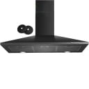 Chimney hood 400 m³/h width 90cm stainless steel with 5-layer filter LED lighting and button control energy class A+++ 2