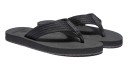 Chinelas de verão pretas para homem com larga alça têxtil com padrão de espinha de peixe Sola confortável e resistente Material EVA PVC e algodão 2