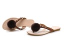 Chinelas femininas com pompom 6