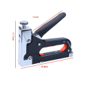 Chiodatrice manuale 3 in 1 leggera 600 pezzi graffette 15,8 × 11,7 × 11 cm meccanica nero arancione strumento per legno fai da te 2