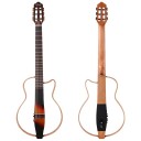 Chitarra da Viaggio Silenziosa V-glorify Corpo Rimovibile 6 Corde in Nylon 20 Tasti Legno di Sapelli Sensore Integrato 101 cm Marrone 1