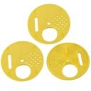Chiusura per ingresso dell'arnia 12 pz Disco di plastica rotante 6,8 cm Ingresso circolare 2,6 cm Rete di ventilazione e apertura stretta 8
