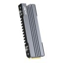 Chladič na M.2 SSD 78 x 23 x 10 mm pre disky 2280 NVMe aj NGFF so žebrami a tepelnou vodivosťou 237 W/mK v šedočiernom prevedení 1