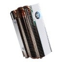 Chladič pre M.2 SSD disk 71 x 38 x 23 mm s digitálnym displejom teploty a dvojitou medenou trubicou v striebornej farbe pre NVMe aj NGFF 6