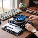 Chladič procesoru TISHRIC Tichý 16 dBA Ventilátor 120 mm 3pin Hliníkový 122 x 65 mm Modro-čierny Pre Intel LGA 1200 115X 775 a AMD AM4 AM3 2