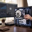 Chladič prosessorille TISHRIC RGB tuuletin 120 mm TDP 65 W Hiljainen 19 dBA Alumiini ja lämpöputki Valkoiset lapaset Intel LGA 1700:lle ja AMD AM3:lle 2