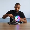 Chladič prosessorille TISHRIC RGB tuuletin 120 mm TDP 65 W Hiljainen 19 dBA Alumiini ja lämpöputki Valkoiset lapaset Intel LGA 1700:lle ja AMD AM3:lle 8