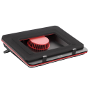 Chladicí podložka pod notebook B0 13 až 17,3 palců s ventilátorem 4200 rpm a sklopnou opěrkou bez USB hubu černá s červeným pruhem na stůl 1