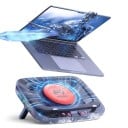 Chladicí podložka pod notebook s turbo ventilátorem 2400 ot./min, LCD displej, 7 poloh náklonu, 14–19,3", RGB, černo-červená, pro hraní 2