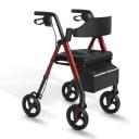 Chodítko so sedátkom pre seniorov skladacie nastaviteľné 52–66 cm výška sedu nosnosť 150 kg pre podporu chôdze 7