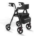 Chodítko so sedátkom pre seniorov skladacie nastaviteľné 52–66 cm výška sedu nosnosť 150 kg pre podporu chôdze 6