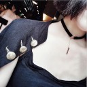 Choker collier avec pendentif J678 4