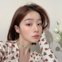 Choker de contas para senhora com flores 3