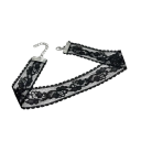 Choker de renda feminino com fecho elegante, design preto, acessório leve e confortável adequado para uso diário e noturno 1