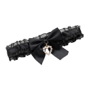 Choker de renda para senhora com laço e pendente de pérola com fecho nas costas colar elástico para o pescoço para uso social 3