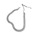 Choker feminino com cristais, ajustável, acessório elegante para eventos noturnos 12