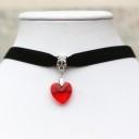 Choker halskæde med hjerte J3051 4