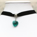 Choker halskæde med hjerte J3051 1