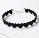 Choker με σχέδιο καρδιών J679 4