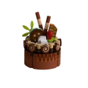 Chokolade kage 4,5 x 4 x 5 cm 186 stk Mini 3D byggesæt af sød dessert Mikro mursten Kreativ lille sæt til børn 8+ og voksne Dekoration og fødselsdagsgave 2