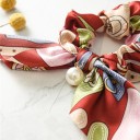 Chouchou en tissu avec perle 2