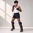 Chráni per tibie e caviglie per boxe taglia M Lunghezza 36 cm Superficie in pelle Altezza 140–165 cm Per junior MMA e Muay Thai 8