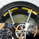 Chránič de ráfagas de rodas 15 x 2,3 x 1,3 cm Cobertura protetora de poliuretano para automóveis e motociclos Previne danos durante a troca de pneus 7