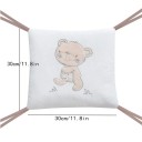 Chránič do dětské postýlky Antikolizní mantinel s motivem medvídka Sada 6 ks 30 x 30 cm Bavlna Béžová a bílá Do postýlky pro miminka 2