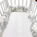 Chránič do postýlky pletený copánkový mantinel délka 3 m bavlna vícebarevné provedení ochrana hlavičky miminka do postýlky i kolébky 6
