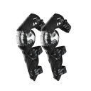 Chrániče kolen na motorku kloubové 30–180° délka 44 cm s elastickými popruhy 30 cm ochranné pro motokros a terénní jízdu 3