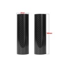 Chránițe universale din carbon pentru furca frontală a motocicletei 160 mm negre lucioase cu model din carbon, un set de protecții din plastic rigid 2