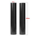 Chránițe universale din carbon pentru furca frontală a motocicletelor 248 mm negre lucioase cu model din carbon, pereche de carcase de protecție din plastic rezistent 2