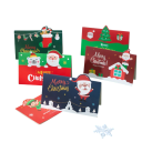 Christmas and New Year 3D Paper Card Handmade Folding Card with Christmas Motifs Elegant Festive Decoration Original Greeting Card 2