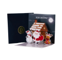 Christmas and New Year 3D Paper Greeting Card Foldable Card with Various Christmas Motifs Tree Snowman Gifts Stars Creative Festive Greeting 1