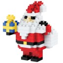 Christmas Building Set 6.3 x 4.4 x 4 cm Santa Claus Figure with Yellow Gift Detailed Mini Figure for Festive Decoration 1