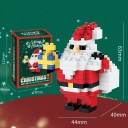 Christmas Building Set 6.3 x 4.4 x 4 cm Santa Claus Figure with Yellow Gift Detailed Mini Figure for Festive Decoration 2