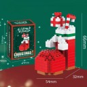 Christmas Building Set 6.6 x 5.4 x 3.2 cm 160 Pieces Christmas Stocking with Gifts and Lollipop Detailed Mini Model for Festive Decoration 2