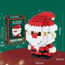 Christmas Building Set 6.8 x 4.8 x 3.6 cm 200 Pieces Santa Claus Figurine with Hat Detailed Mini Model for Festive Decoration and Assembly 2