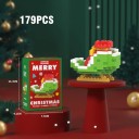 Christmas Building Set Sleigh 5.6 x 3.7 x 5.0 cm 179 pcs Micro Bricks Plastic Model Mini Building Set Christmas Decoration 2