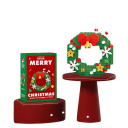 Christmas Building Set Wreath 6.6 x 2.3 x 6.2 cm 177 pcs Micro Bricks Plastic Model Mini Building Set Christmas Decoration 1