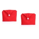 Christmas Chair Cover Santa Hat 2 pcs 1