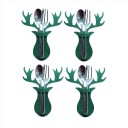 Christmas Cutlery Case with Reindeer Motif 4 pcs 4
