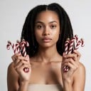 Christmas Decorations Candy Canes 6 pcs With Gold Cap and Loop Height 14 cm Glossy Twisted Pattern Red and White Colour For Christmas Tree 5