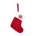Christmas Decorative Stocking 15 x 25.7 cm Red with White Trim and Hanging String Embroidered Snowflake Christmas Decoration for Fireplace or Tree 1