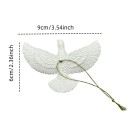 Christmas Dove Ornaments 9 cm x 6 cm Set of 2 Detailed White Decorations with Hanging String Delicate Bird Motif for the Tree Festive Decoration 3