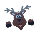 Christmas Fence Decoration Reindeer 1