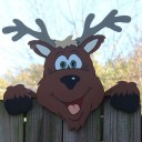 Christmas Fence Decoration Reindeer 2