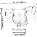 Christmas Glass Mug 240 ml with Moose Design Elegant Winter Mug for Tea and Coffee Festive Christmas Tableware 3