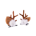 Christmas Hair Clips with Plush Pom Poms 2